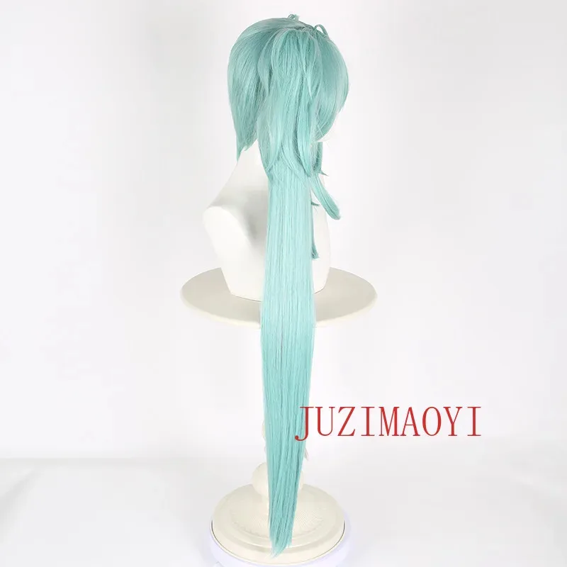Anime Miku Rascal Cosplay Wig Miku x Rascal 2023 Long Ponytails Heat Resistant Synthetic Hair Halloween Party Wigs + Wig Cap