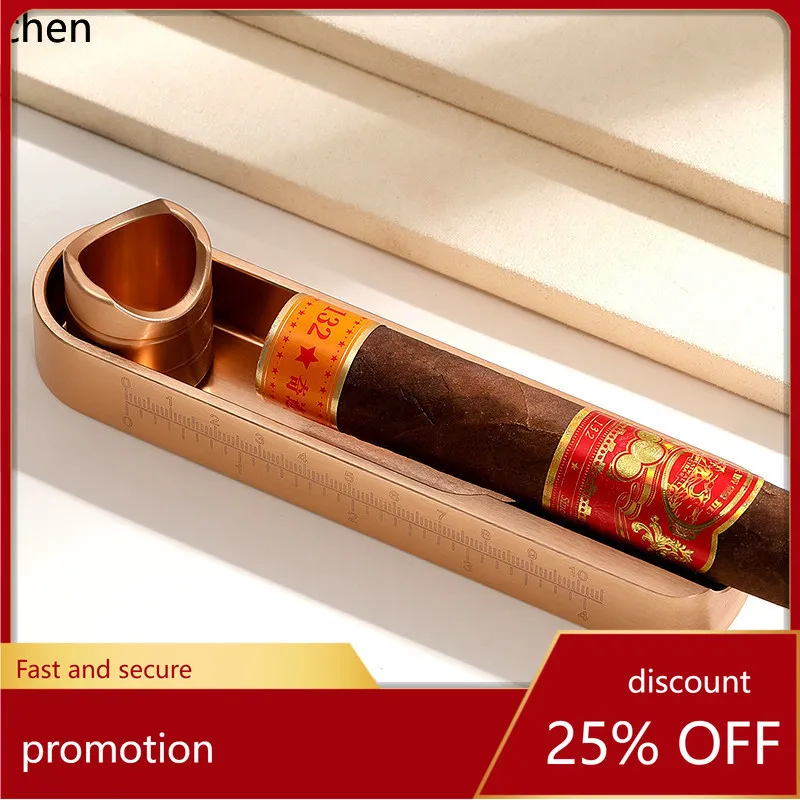 

Металлическая пепельница для сигар YFY с держателем для сигар и пробойником