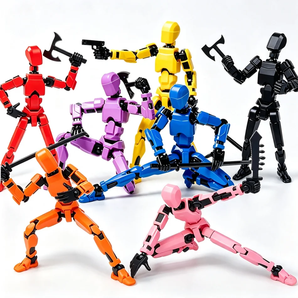 Multi-Jointed Movable Shapeshift Robot DIY Handmade Action Figure Model Toys for Kids Adults Parent-Child Interactive Game Gift