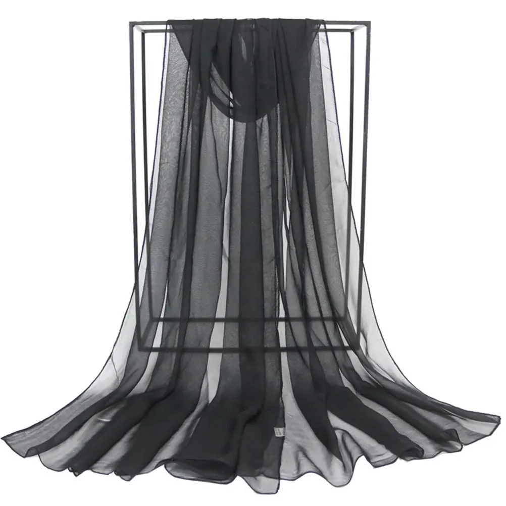 

Solid Color Sunscreen Scarf Black 160x50cm Comfortable Sun Block Cape Women Shawl Dual Scarf Air Conditioning Room