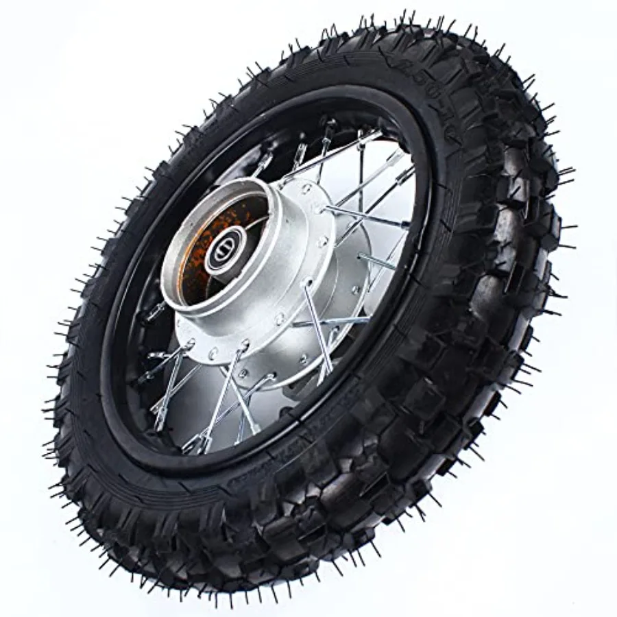 

2.5010'' Dirt Pit Bike Rear Rim Wheel Rim Tire for 110cc 90cc 70cc 50cc Dirt Pit Bike SUNL JOWAY Coolster PW50 TTR50 DRZ70 CRF5