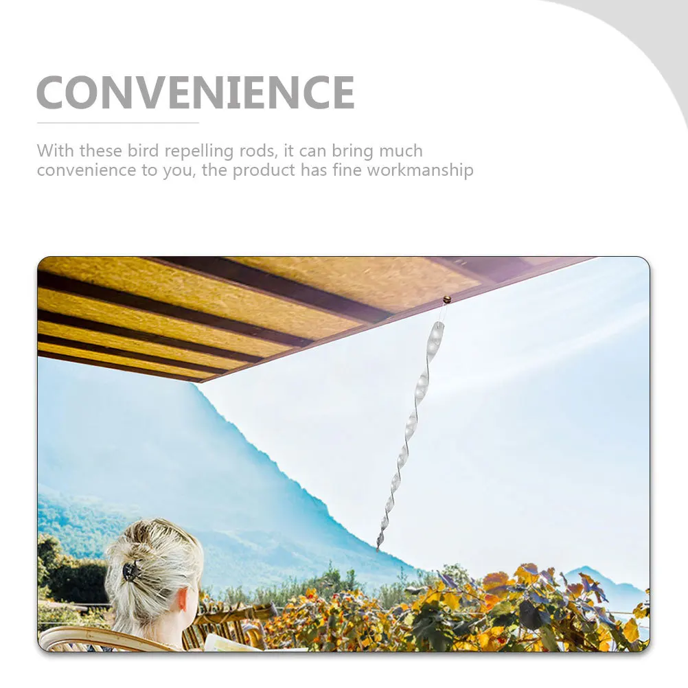 

30Pcs Reflective Bird Repelling Sticks Constant Movement Maximize Light Reflection Outdoor Garden Bird Devices