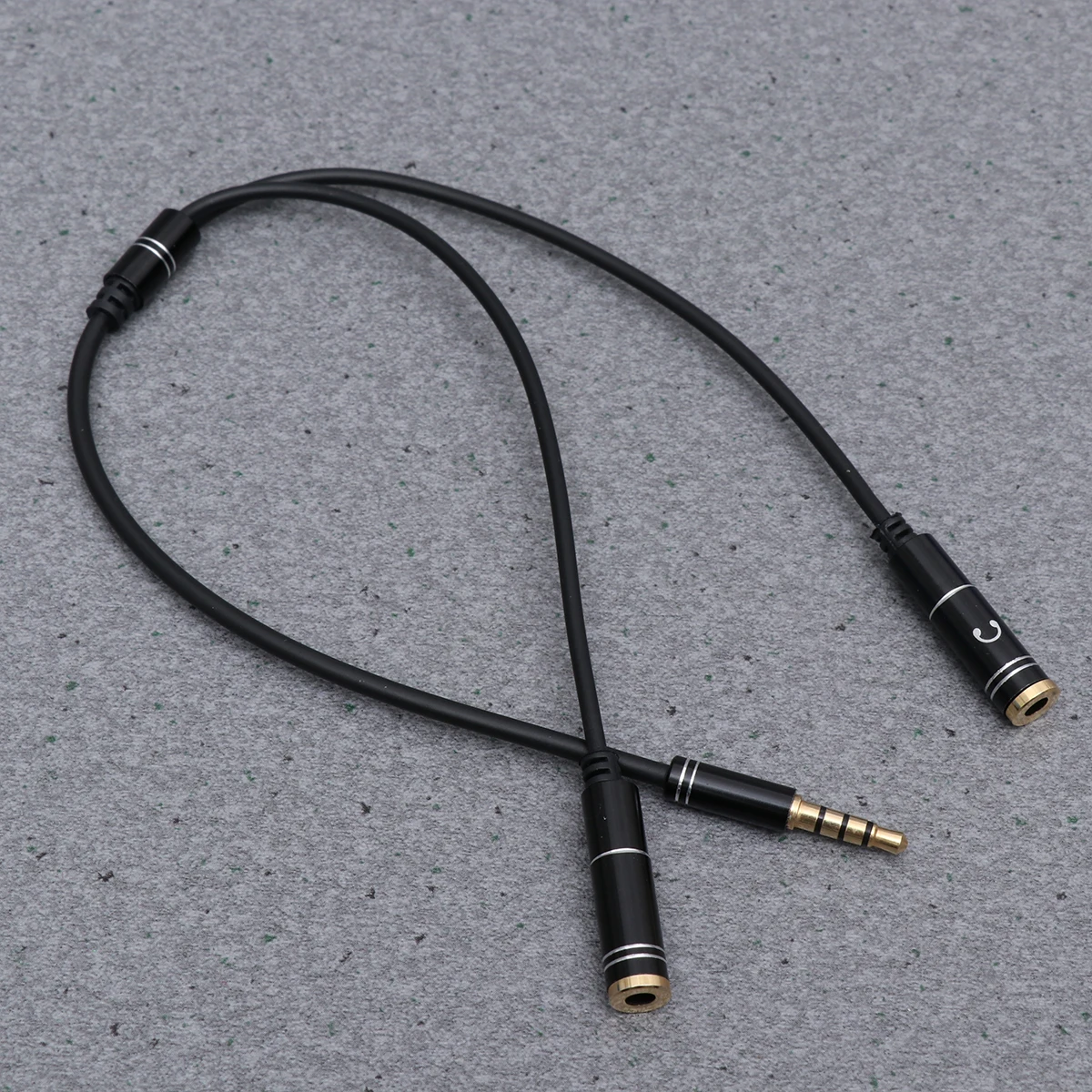 สายแยกอะแดปเตอร์หูฟังพร้อมไมโครโฟนขนาด 3.5 มม. สำหรับ iOS MP3 แล็ปท็อป แท็บเล็ต เสียงสเตอริโอ