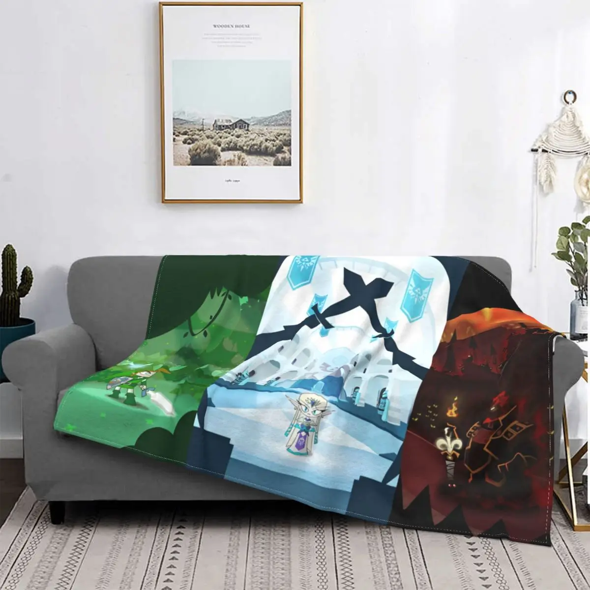 Game Z-Zelda Link Cartoon Blanket Fleece Textile Decor Portable Soft Throw Blankets for Bedding Bedroom Plush Thin Quilt