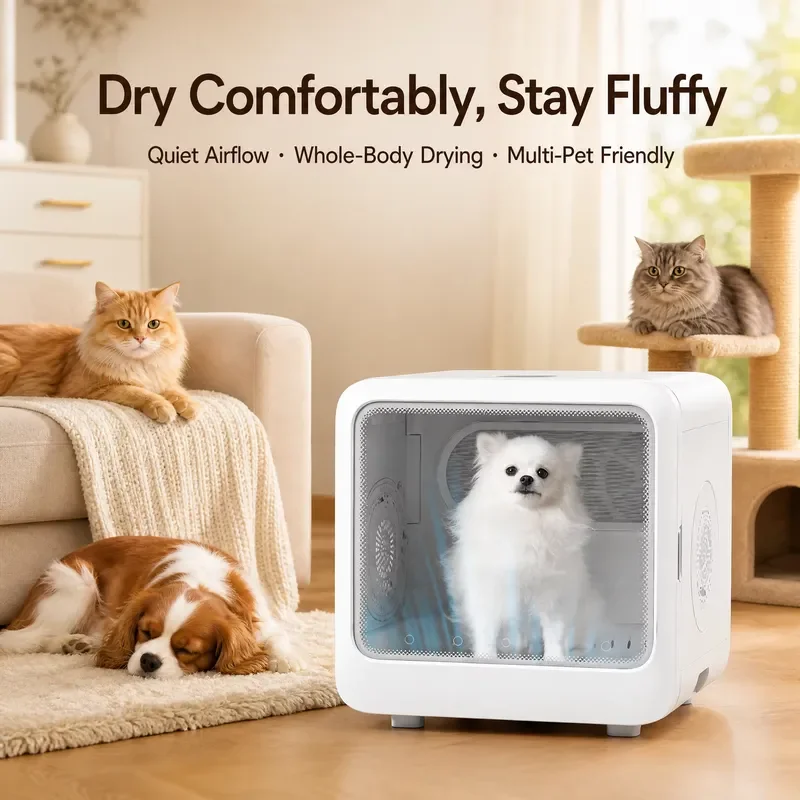 70L intelligent automatic pet drying box low noise cat and dog hair drying cabinet temperature control pet beauty dryer
