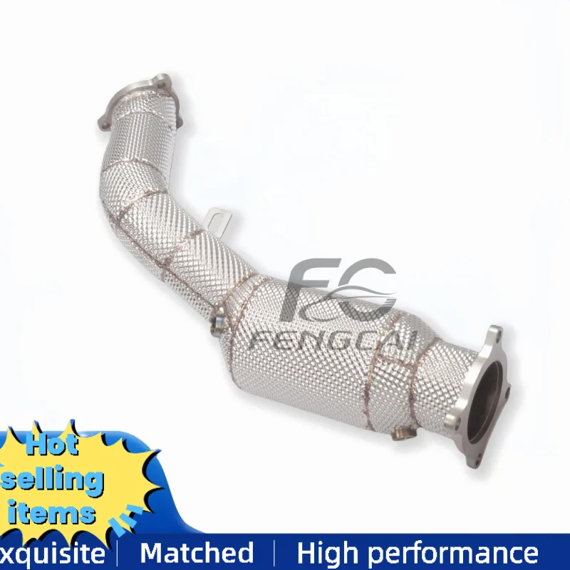 

High-flow Downpipe Exhaust for AUDI A4 A5 B8 1.8T 2.0T 2007-2015 Exhaust Pipe Catalytic Converter with Heat Shield