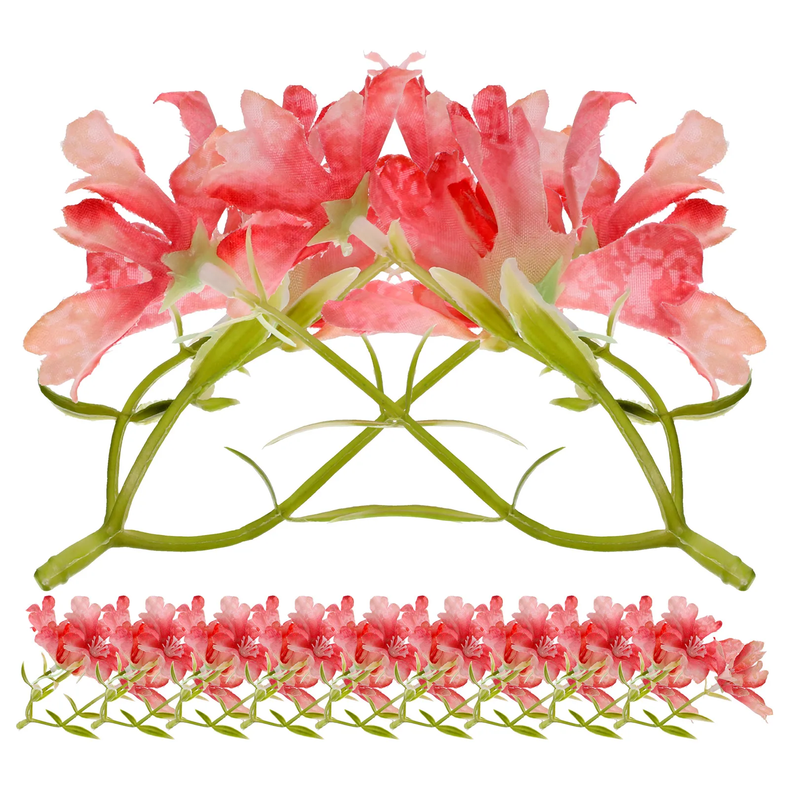 

10pcs Artificial Flower Decorative Accessories Pink Small Fresh Faux Floral nament for Home Office DIY Wedding Party for Home