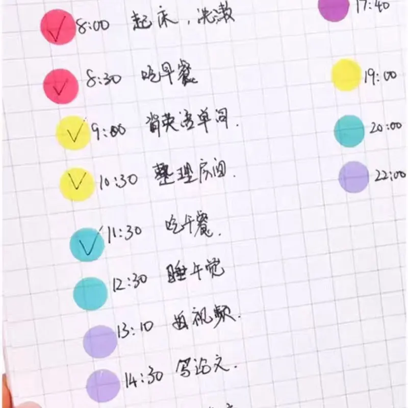 6sheets Planner Stickers Transparent Weekly Daily Planner Notebook Stationery Sticker Scrapbooking Jhournal Index Label Tag