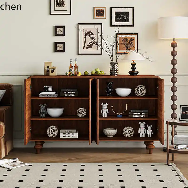 solid wood living room entrance entrance cabinet medium antique shoe cabinet retro decorative cabinet door storage