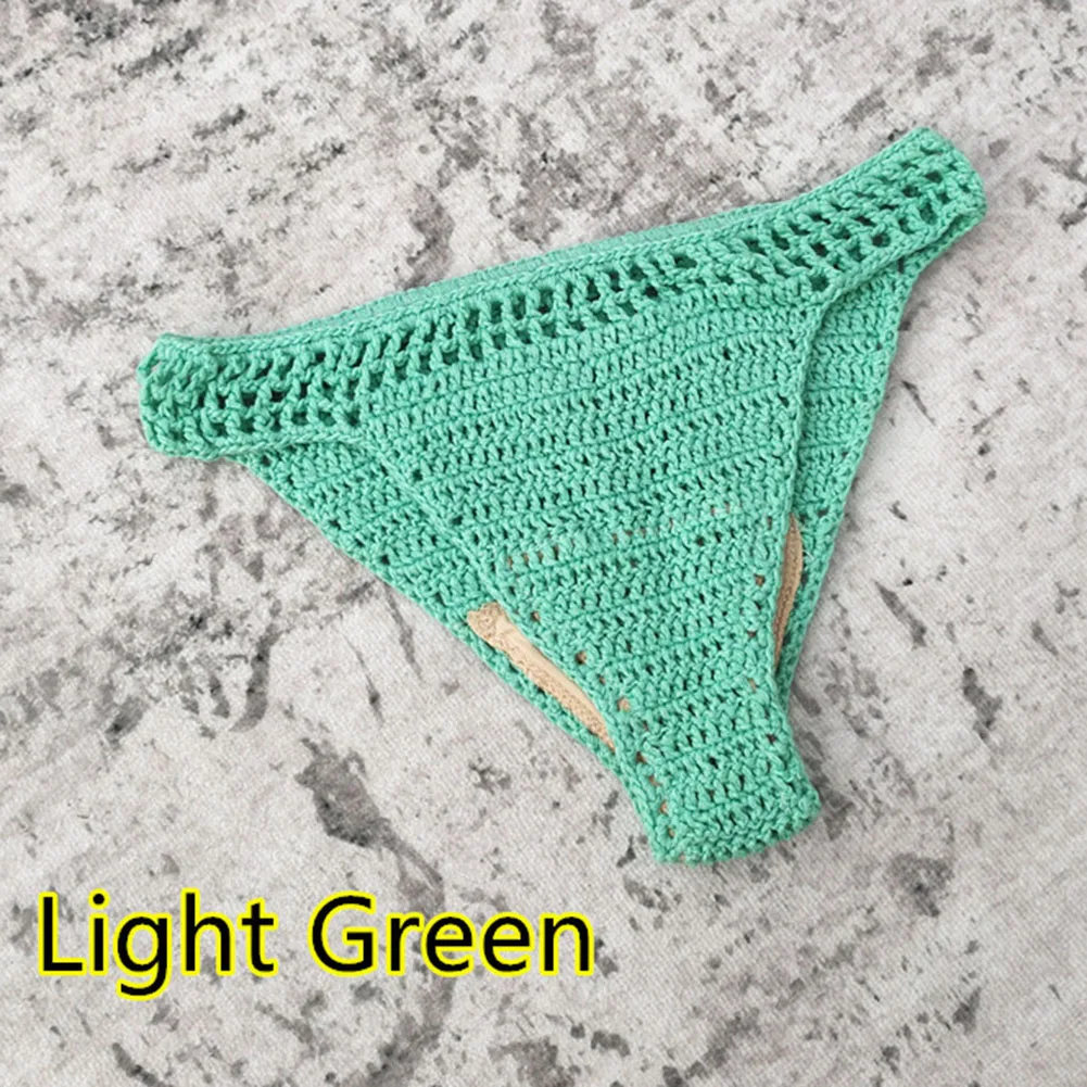 Bikini Unterwäsche Frauen Strand Strand tragen Club bequeme Baumwolle Material Baumwolle für den Urlaub hand gestrickt Design