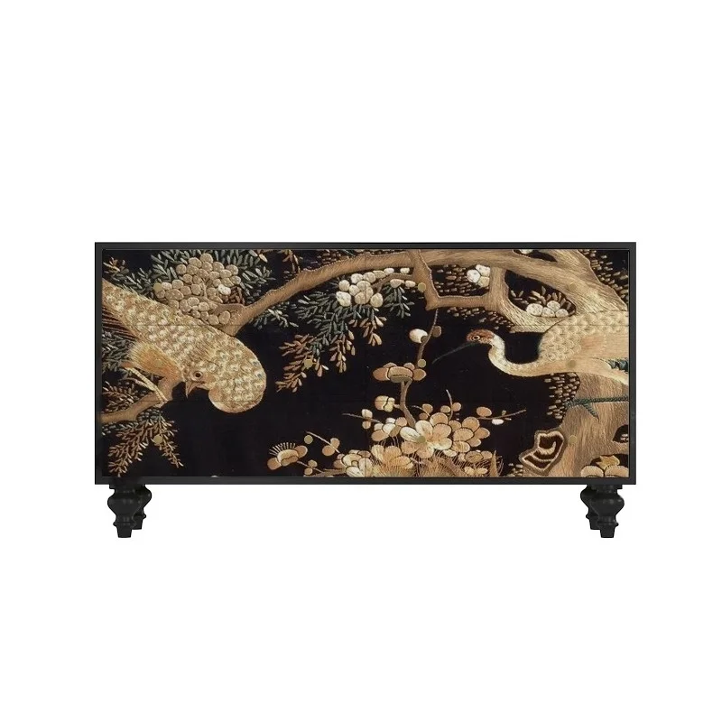 Peacock porch living room dining side cabinet aisle decorative bedroom bedside dresser six chest cabinet