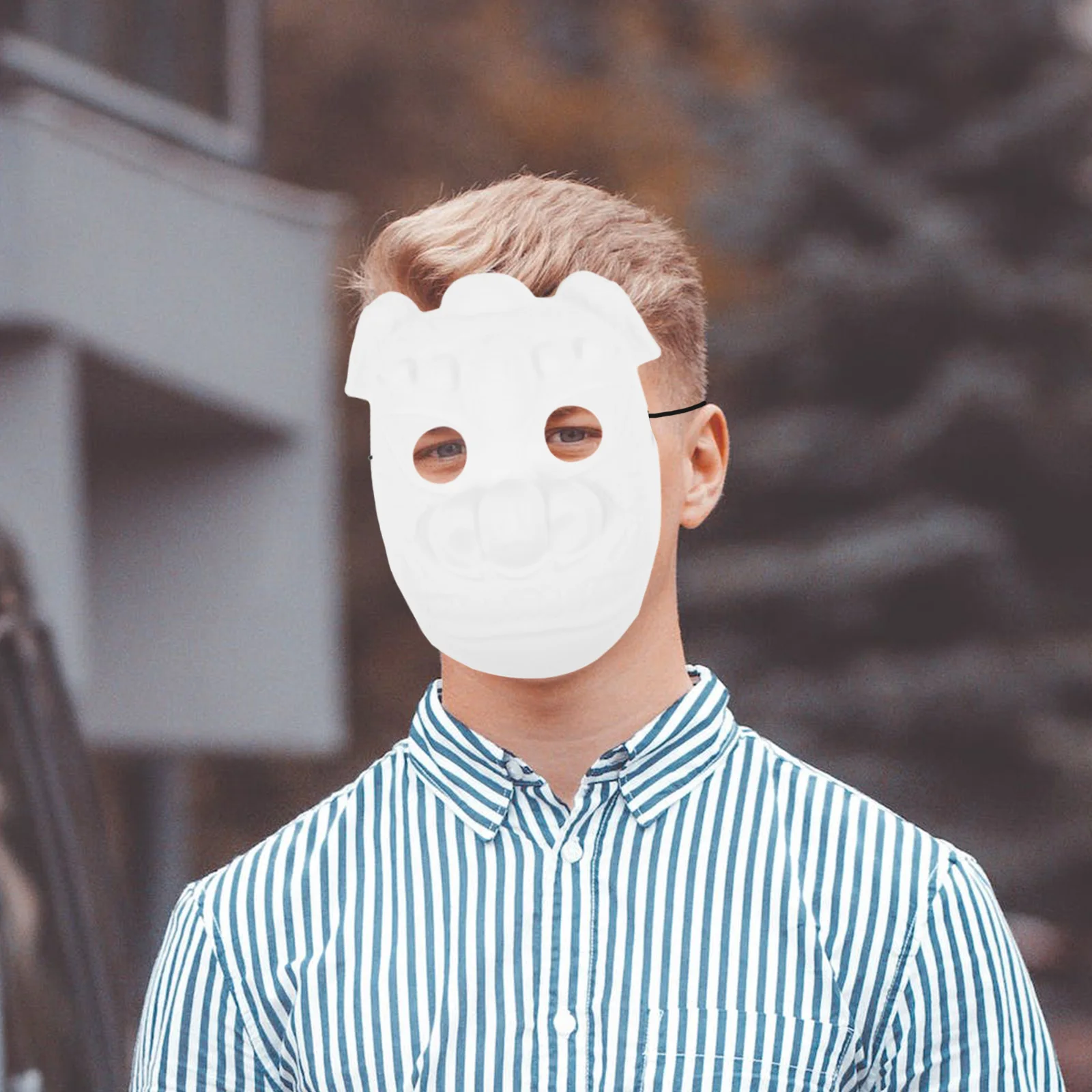 قناع الحيوان التنكري أقنعة تنكرية يمكنك صنعها بنفسك للحفلات بالجملة قابلة للطلاء فارغة للتزيين #3