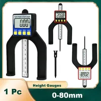 Digital Depth Gauge Meter Woodworking LCD Height Gauges Calipers 0-80mm Vernier Caliper Ruler for Woodworking Measuring Tool