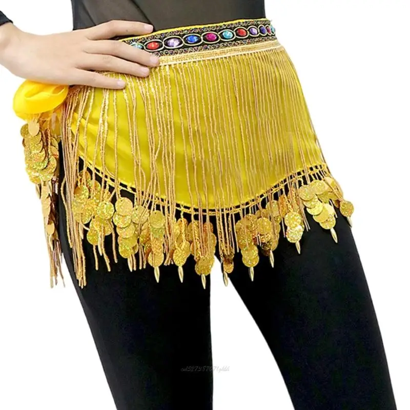 X5XA Phối Ren Kim Sa Lấp Lánh Mini Múa Bụng Hông Khăn Bellydance Quấn Váy Múa Bụng Trang Phục Nữ Cô Gái Quà Tặng