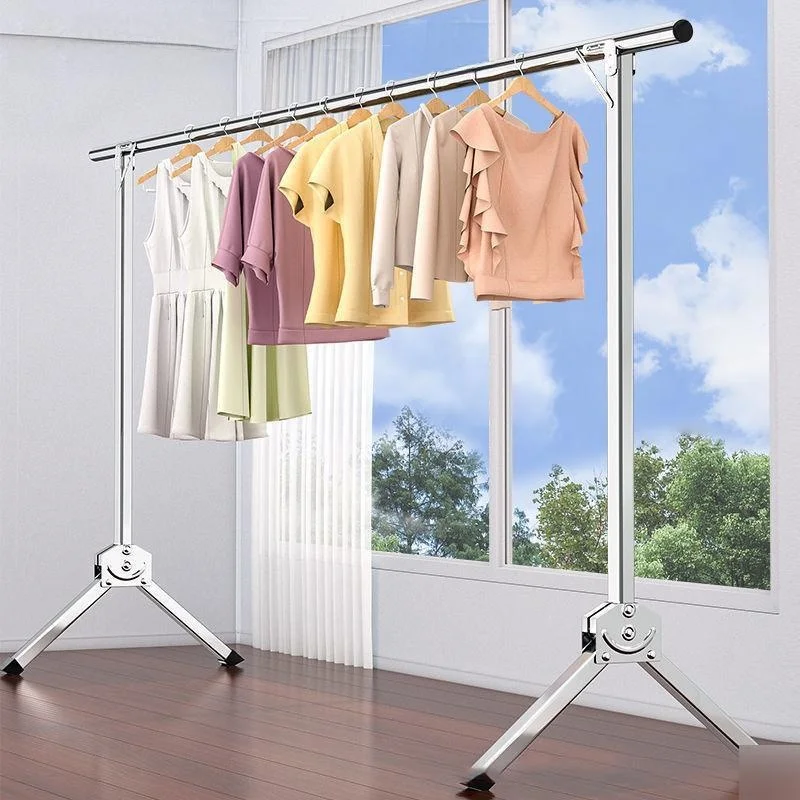 stainless-steel-clothes-drying-rod-stand-single-pole-bracket-small-space-outdoor-windproof-blanket-hanger-floor-moun