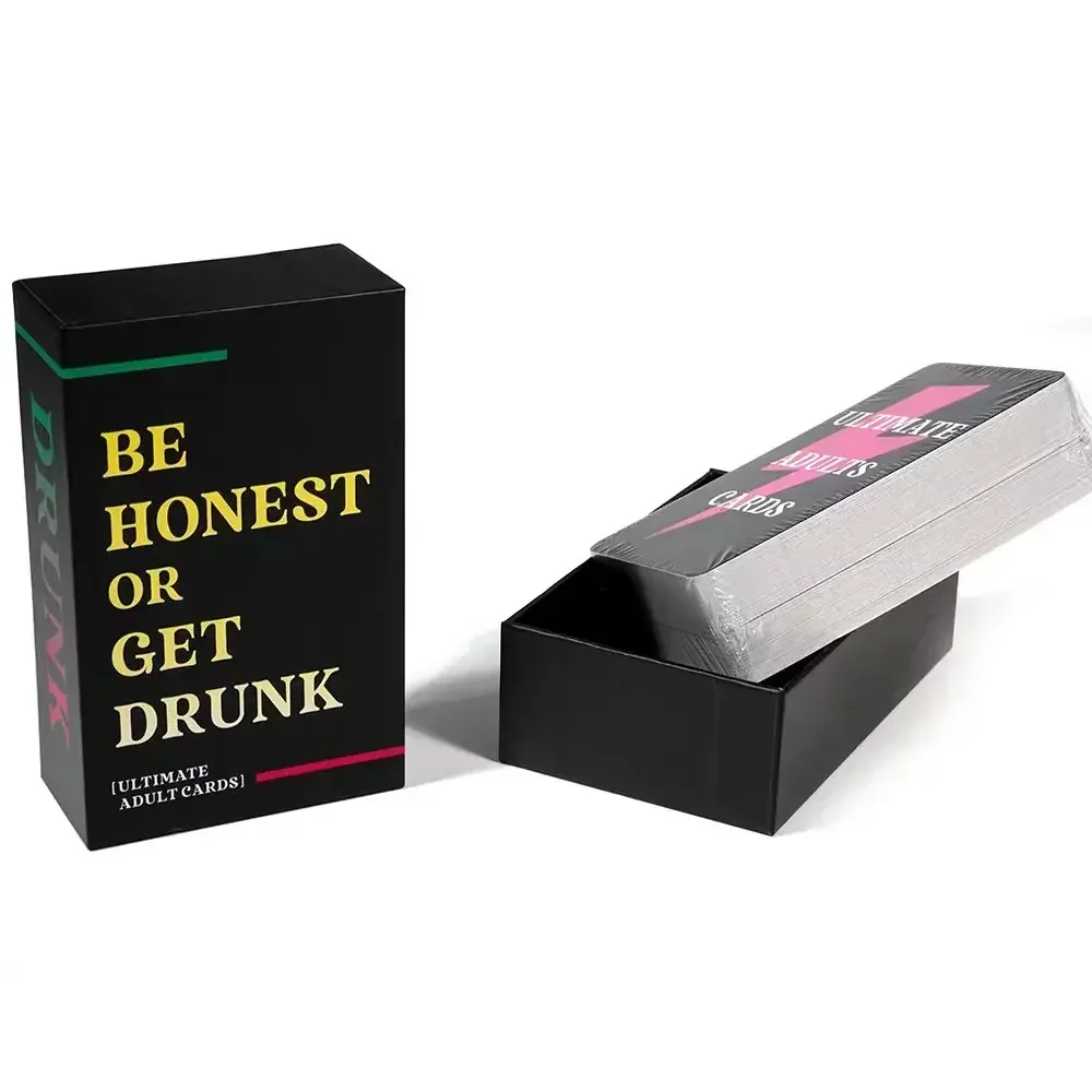 Ultimate Adult Card Game na versão em inglês, seja honesto ou se embriagado, Party Board Games in Box, Drink, 77 Cards