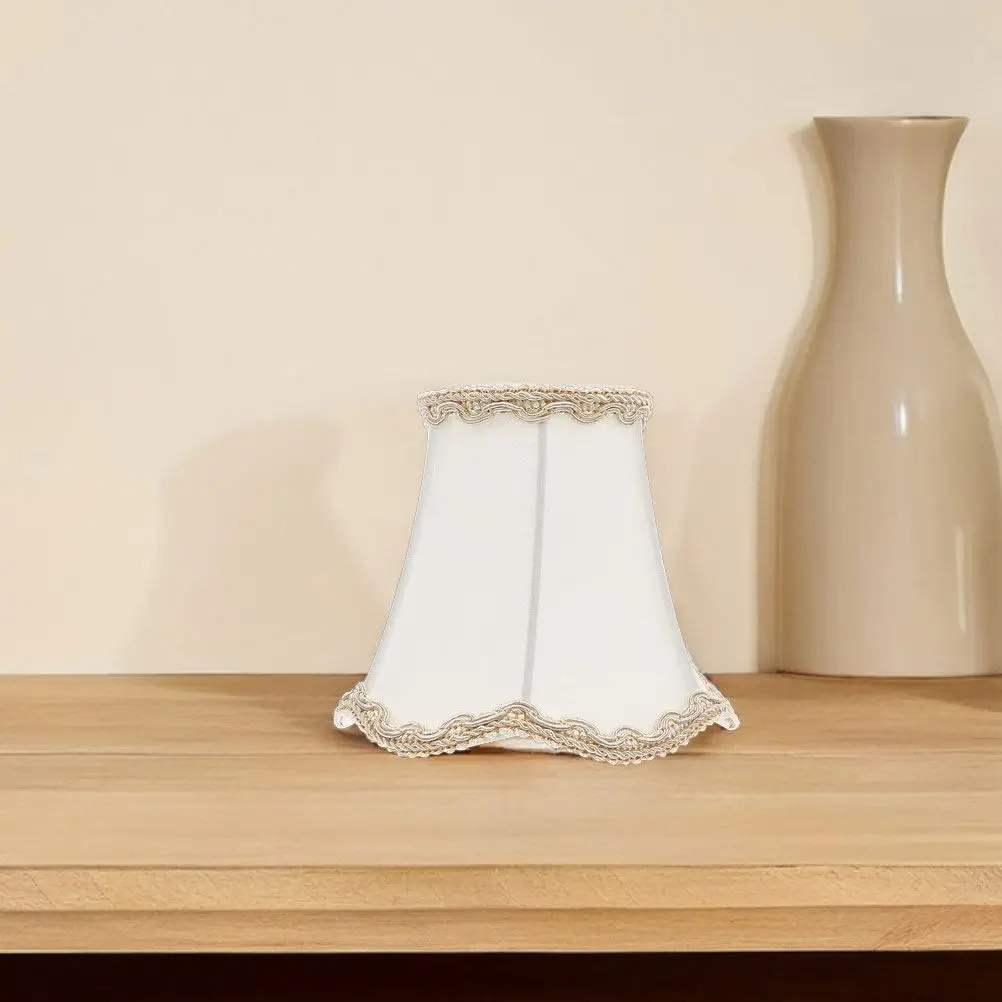 2Pcs Fabric Lampshade Cloth European Style Elegant Replacement Covers for Table Lamp Chandelier Wall Pendant Light Accessories