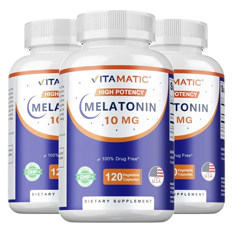 Melatonin 10 Mg - Relieve Insomnia, Help Improve Sleep Quality, Reduce Waking Time, Help Deep Sleep Improving Insomnia