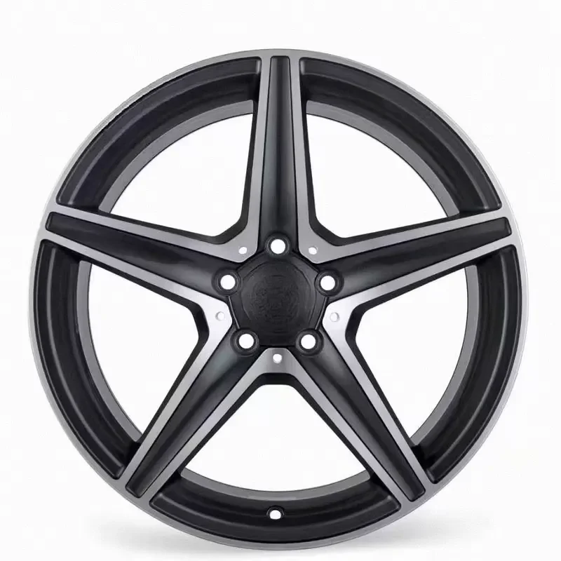 Gloss Black Machined Face Passenger Car Wheels 17 18 19 Inch 5x112 Alloy Casting Wheel Rims New Five Spoke for BENZ C E W204