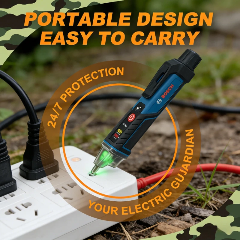 

Bosch GVD 1000-17 Non-Contact Voltage Pen, No-Touch Detection, Safety-First Design for Fast, Accurate Voltage Checks