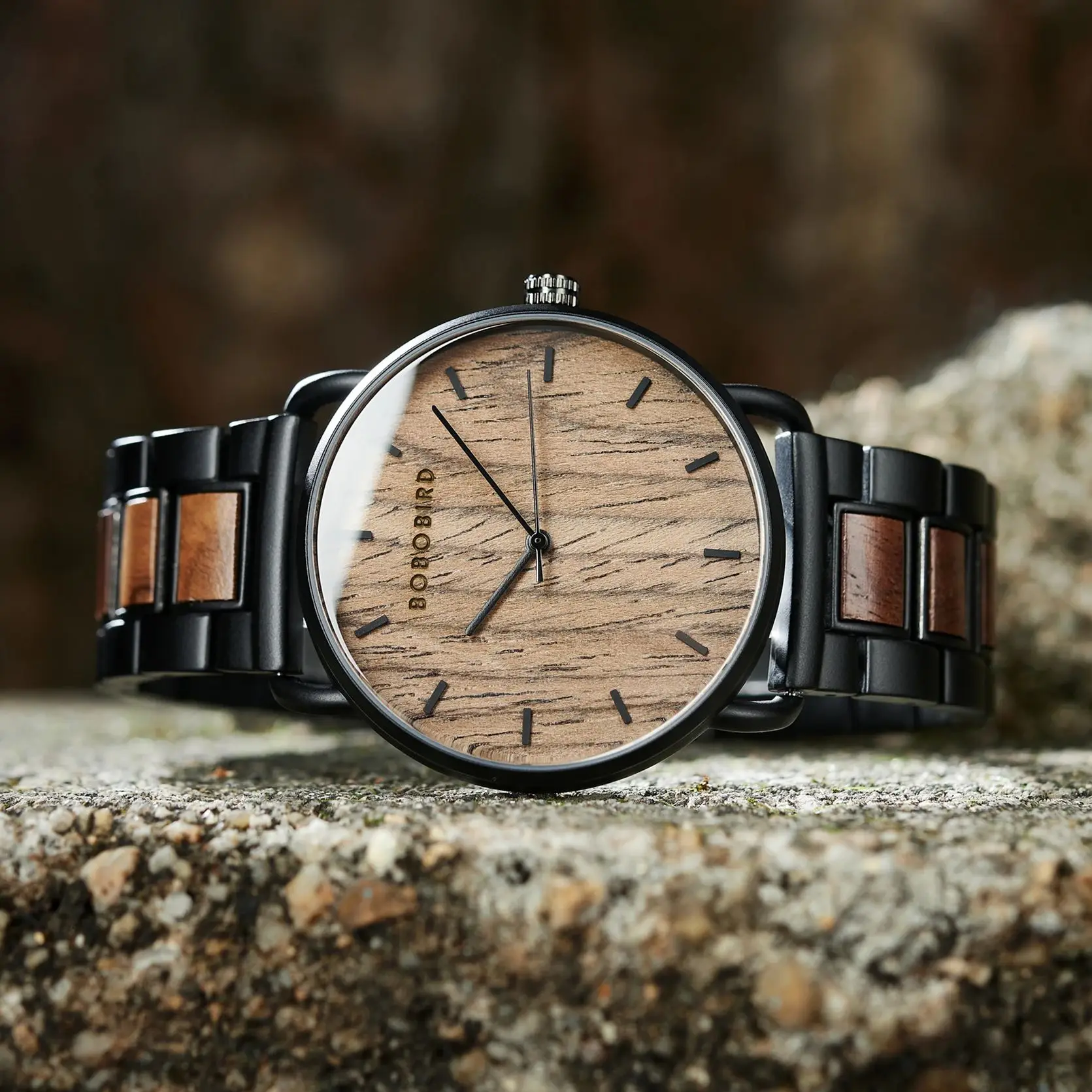 BOBO BIRD orologio da uomo in legno orologio da polso al quarzo orologio da polso Casual per uomo supporto orologio personalizzato OEM Dropshipping