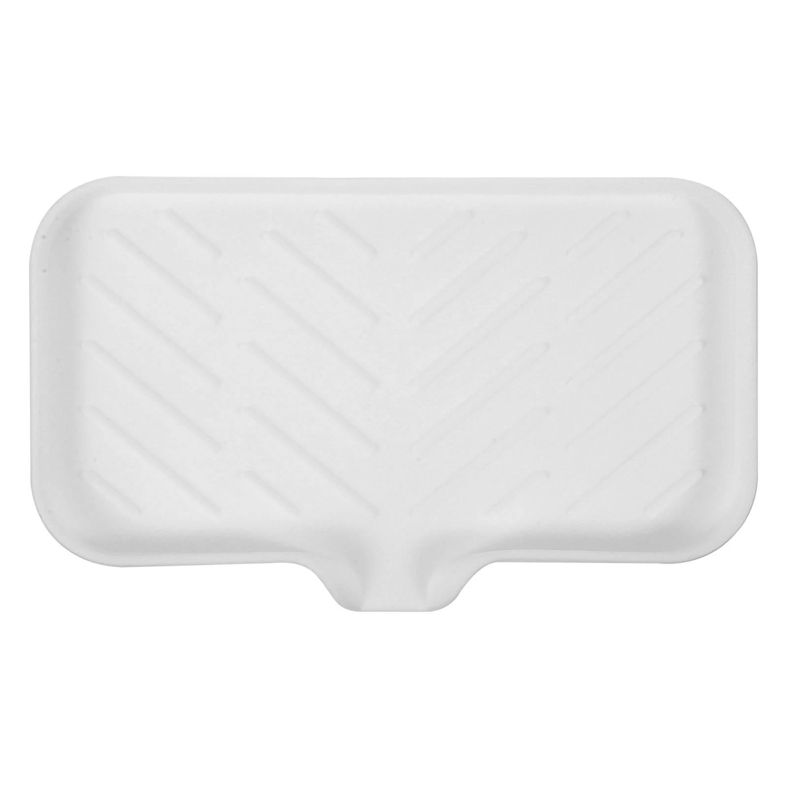 Portasapone da bagno in silicone grande vassoio bianco con beccuccio di scarico lavello da cucina bancone ganizer multifunzionale durevole