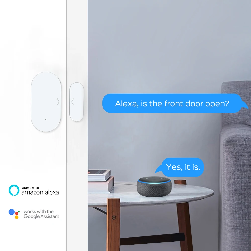 SMATRUL Tuya Zigbee Smart Door Window Sensor Wireless Open/Closed Detector Switch Alarm System For Alexa Google Home Gateway Hub