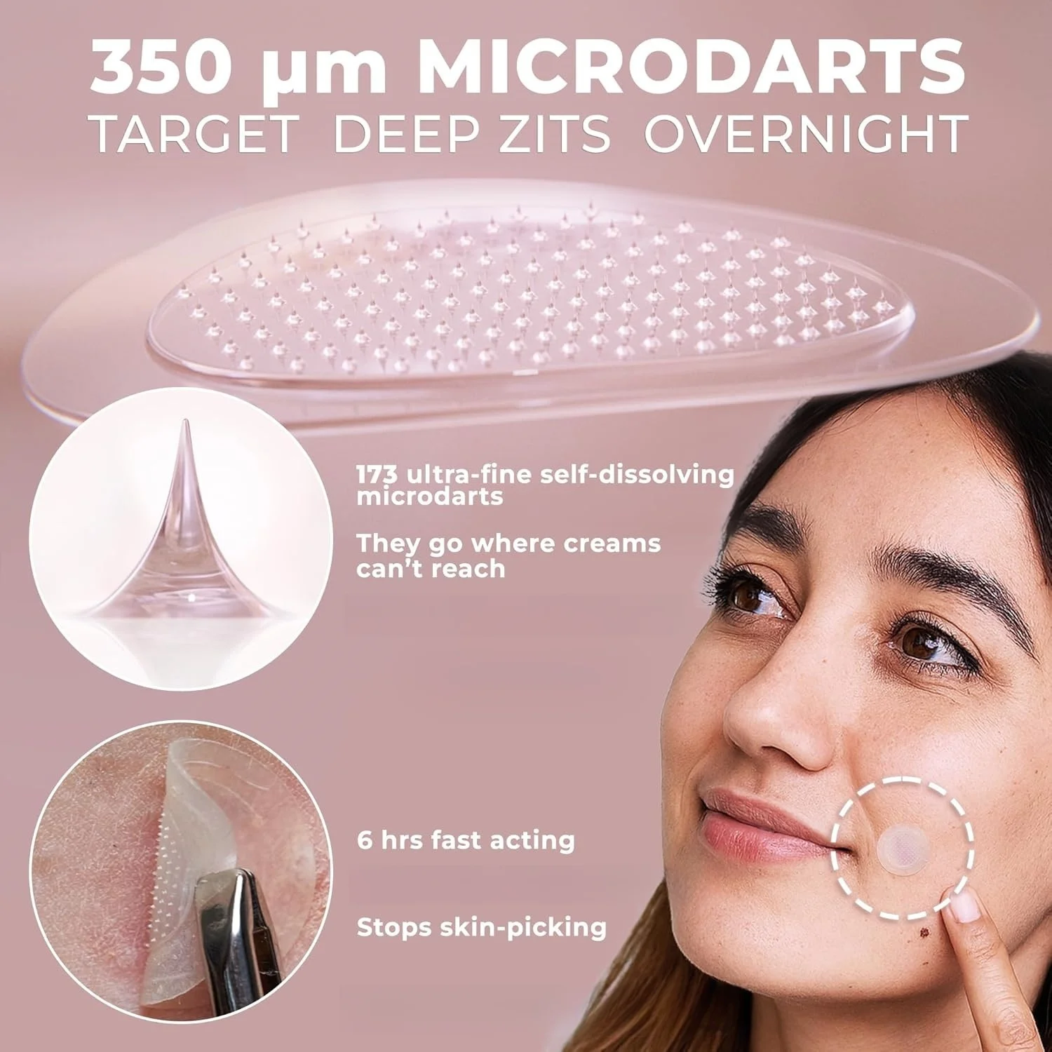 Overnight Micro-Dart Acne Patches - Dissolve Blemishes While You Sleep with Invisible Hydrocolloid Technology for AM Clear Skin. image 5