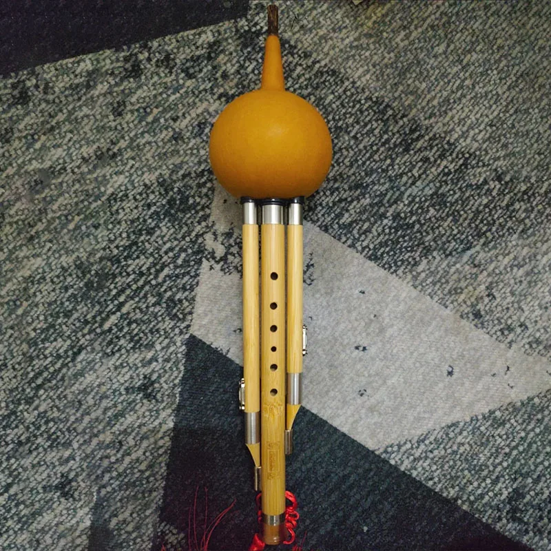 Bamboo Handmade Hulusi Professional Playing Adult Gourd Flute Student Beginners Cucurbit Flute Chinese Folk Musical Instruments