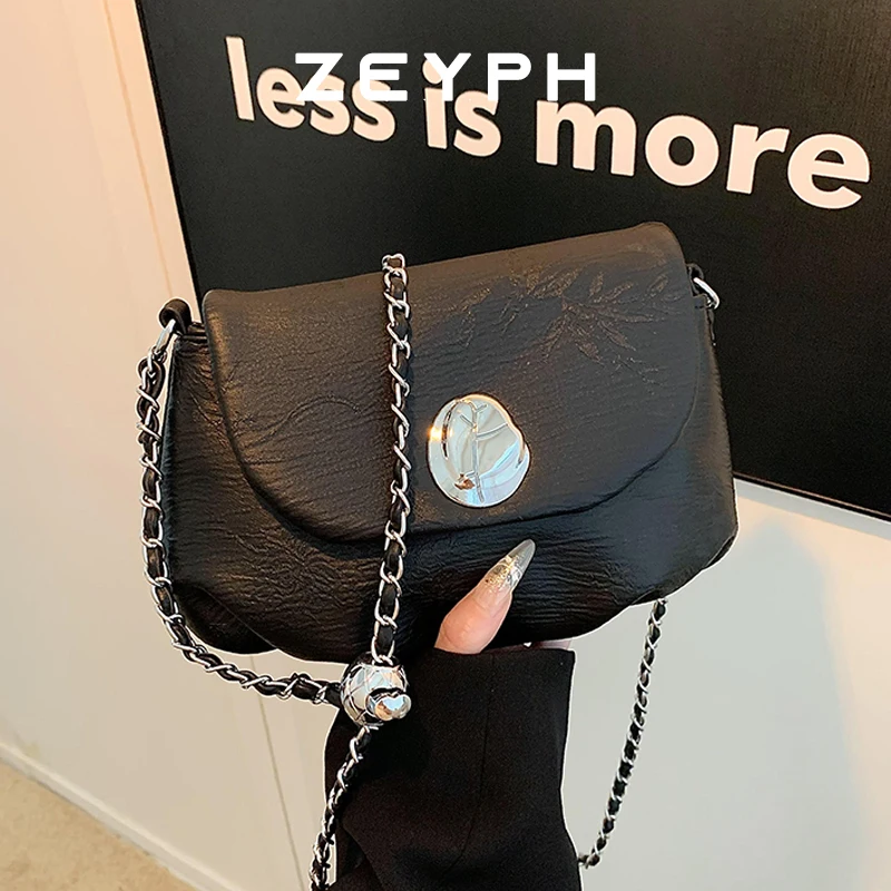 

Zeyph Simple Solid Colour Chain Bag Fashion Commuter Bag Women s Four Season Shoulder Bag Crossbody Bag Small Square Bag