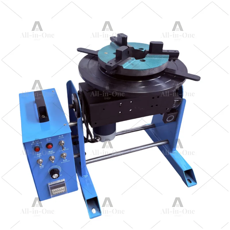 Rotary Welding Positioner 30KG 0-90° Welding Positioning Turntable Table 1-12RPM Welding Torch Stand Holder
