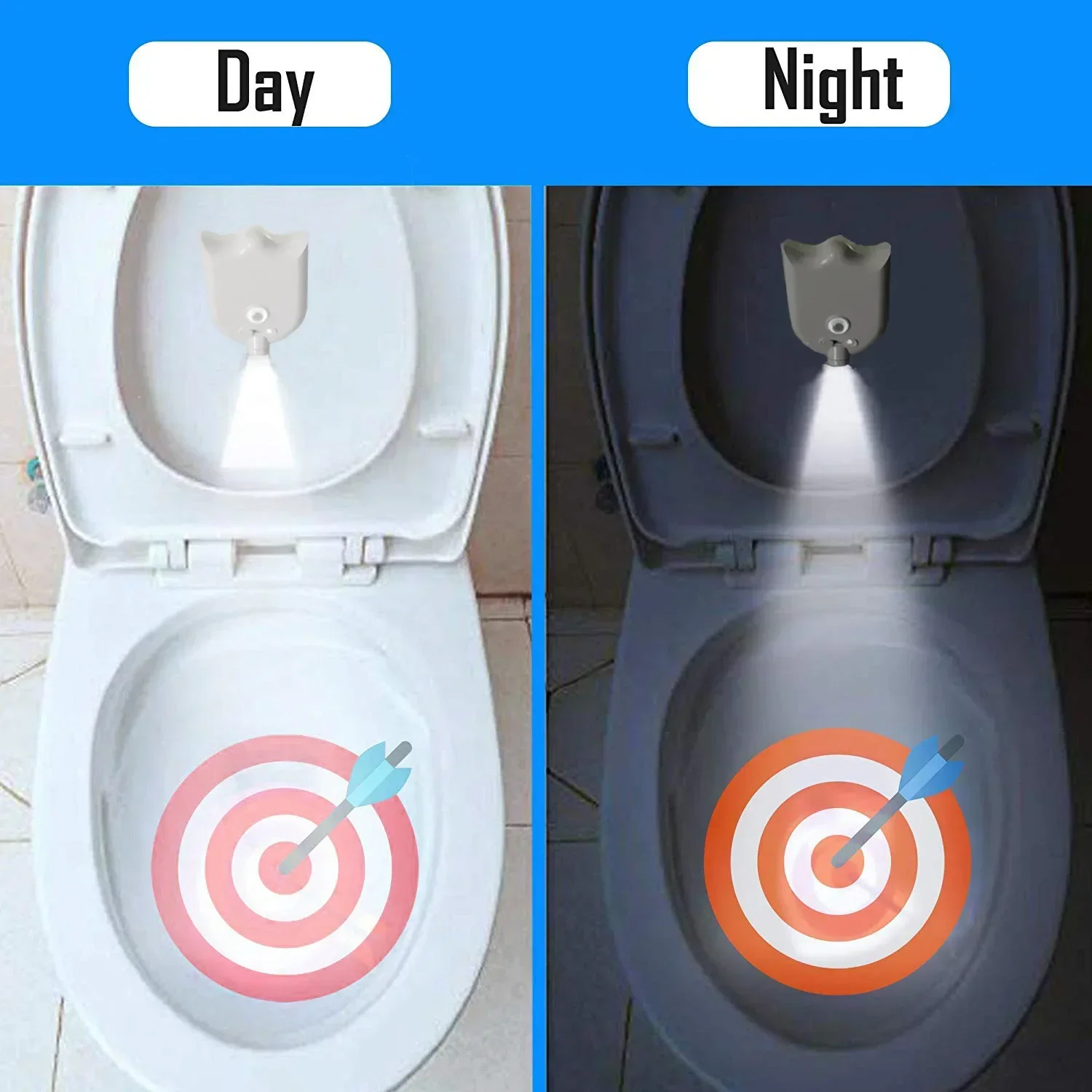 Toilet Bowl Night Light With Motion Sensor Backlight Battery Rechargeable RGB Lamp Projector For Children Bedroom Decoration