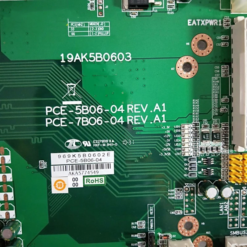 PCE-5B06-04 REV: A1 Industriële Controle Backplane Origineel Voor Advantech PCE-5124VG Moederbord Vóór Verzending Perfecte Test