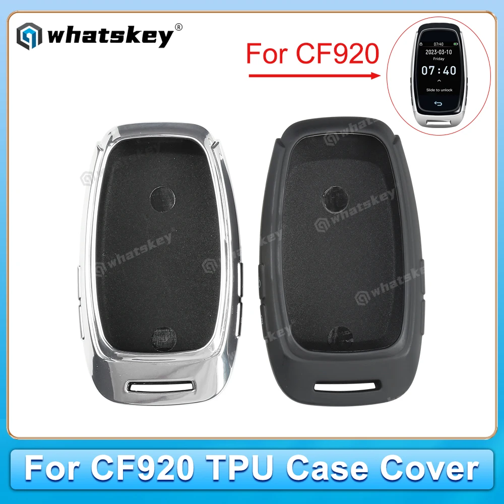 WhatsKey CF920 LCD Smart Remote Car Key Cover TUP Cover Case Protector Chain CF920 Display Key for Protection Anti Falling Lose