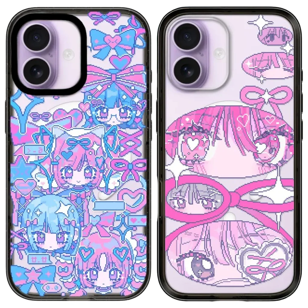 Blue Hair Girl Acrylic Border - огляд і ціна Phone Cases Cool Girl