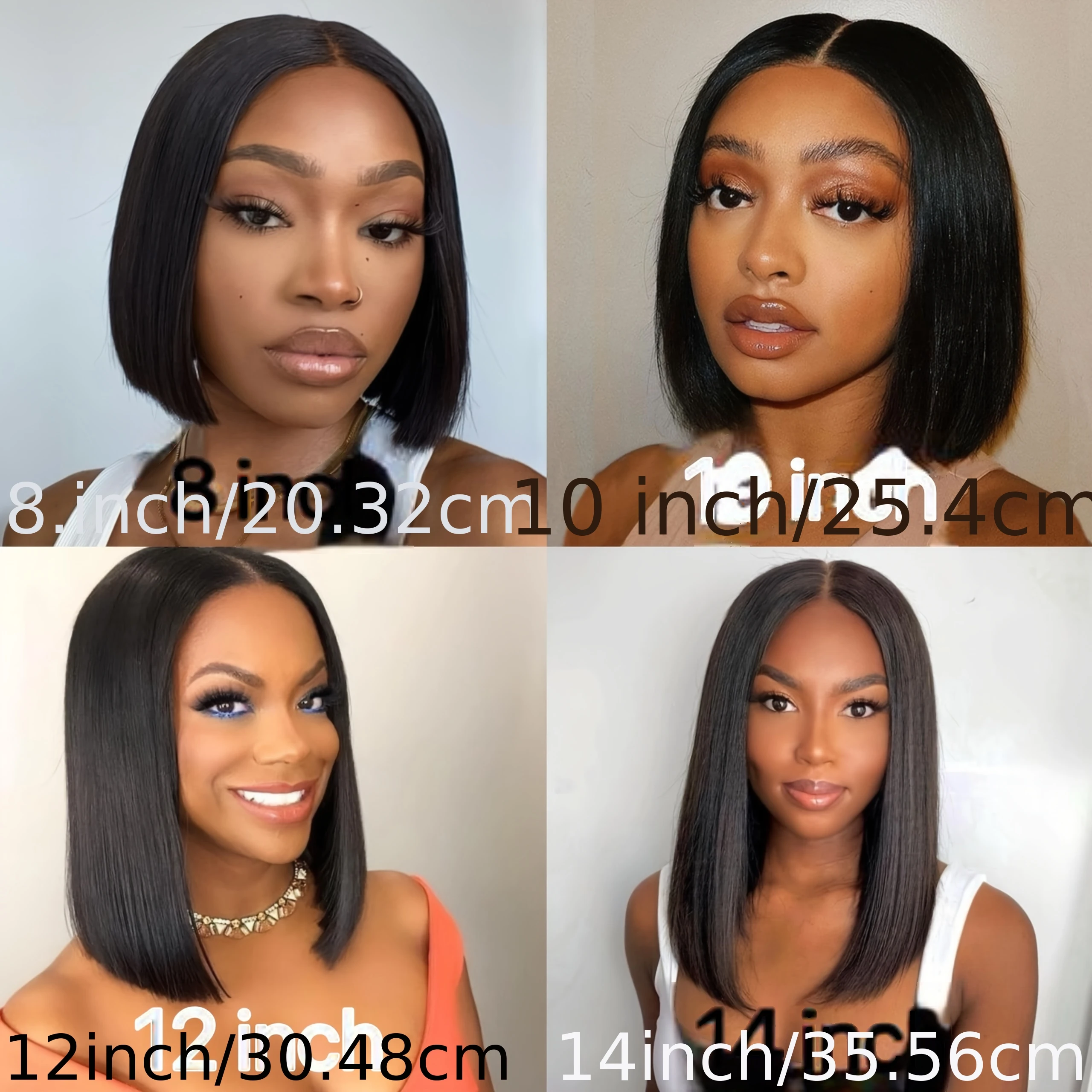 250% الكثافة 13x4 قصيرة بوب مستقيم البرازيلي شعر ريمي HD الدانتيل الشفاف كامل الدانتيل الباروكات الأمامية 100% الشعر البشري للنساء