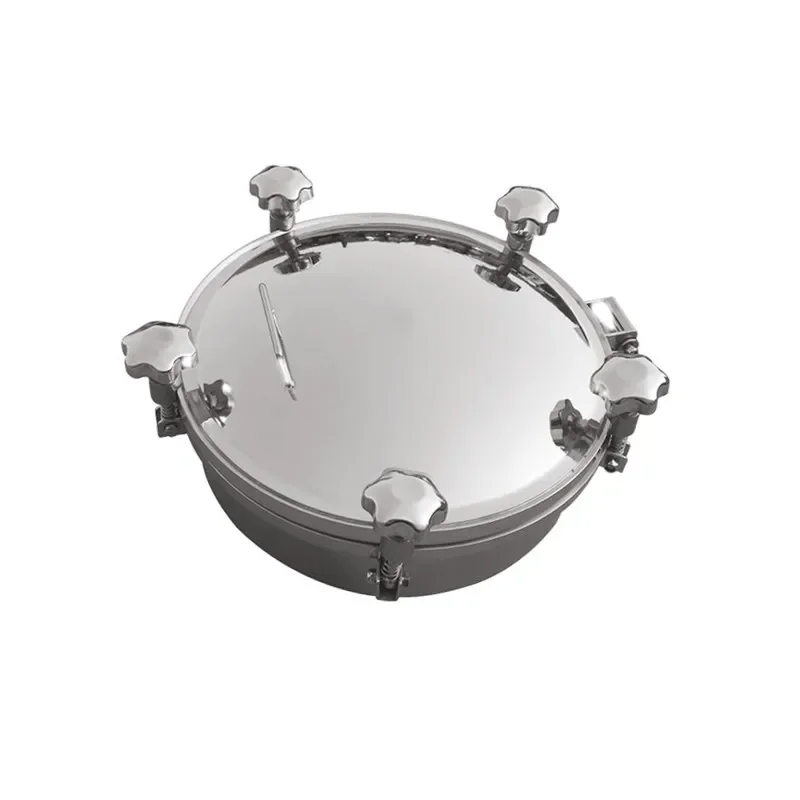 Sanitary 500mm Round Pressure Tank Manhole Cover Stainless Steel Silicon/EPDM Sealing