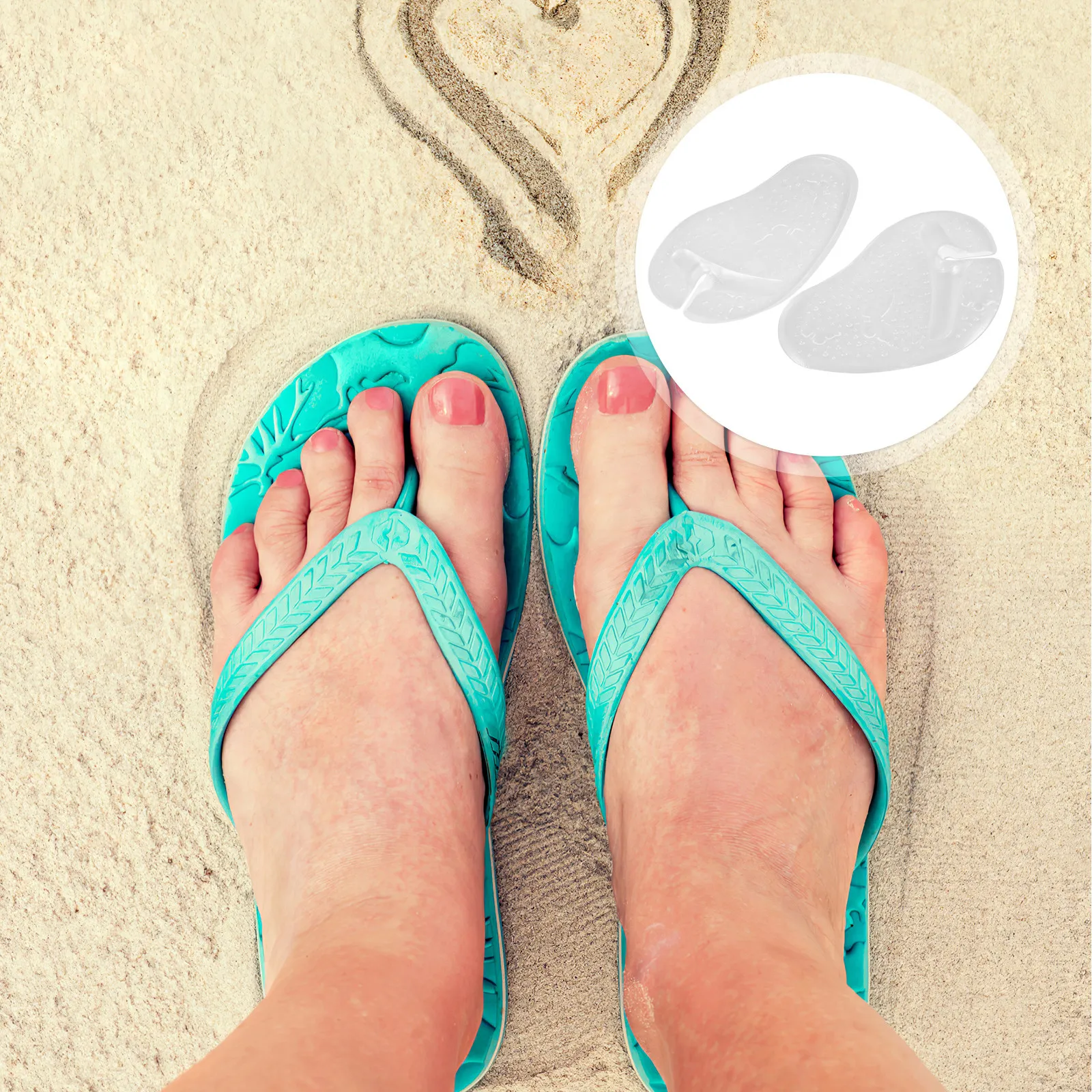 Transparent Gel Forefoot Pad Nonslip Cushion Shoe Insert for Sandals High Heels Pressure Relief Foot Care Pad Massaging