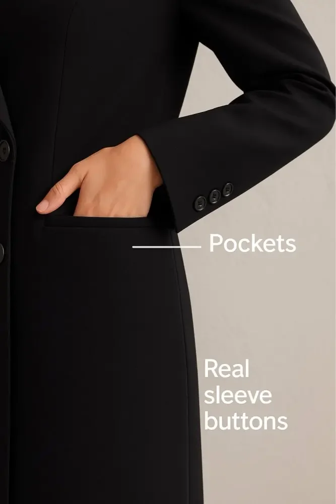 Afiah Abdulaziz's Custom Blazer Formal Blazer Business Lady Wear in Black Customized