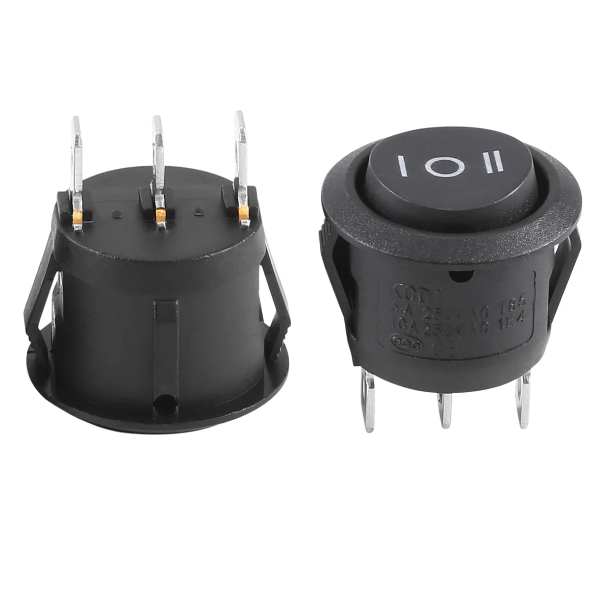 A013 2 x AC 6A/250V 10A/125V 3 broches SPDT ON/OFF/ON 3 positions interrupteur à bascule rond pour bateau