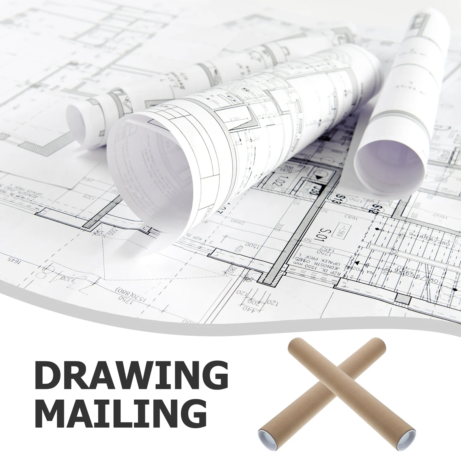 6Pcs Kraft Paper Tubes Round Cardboard Poster Tubes for Mailing Shipping Artwork Storage Calligraphy Scroll Holder