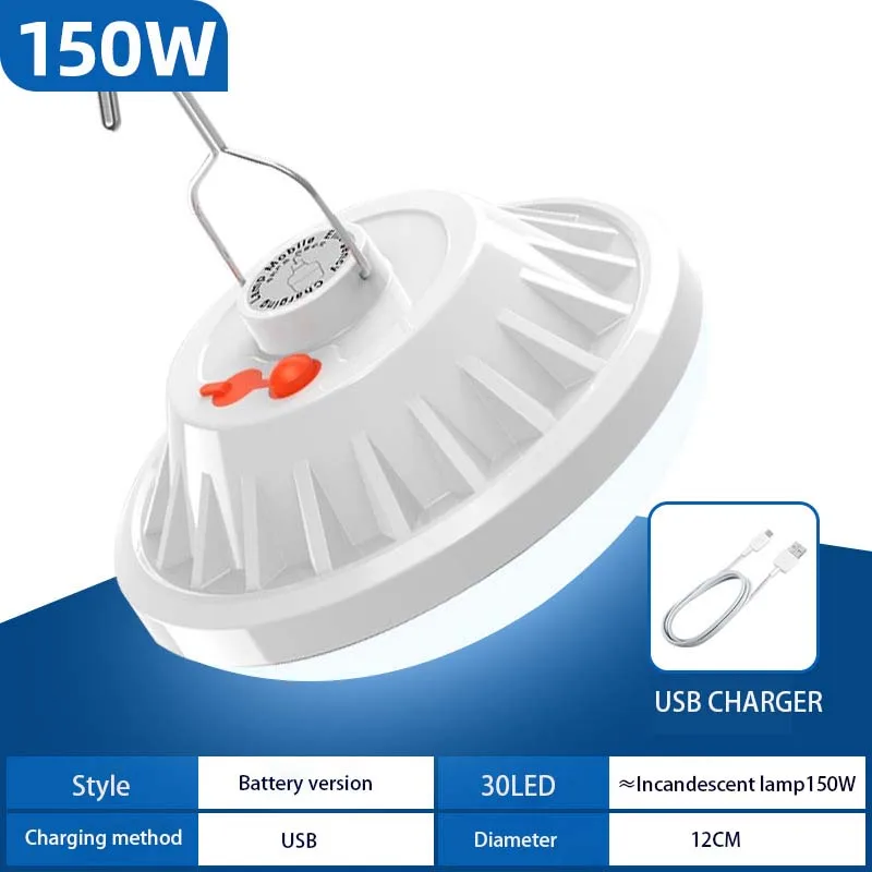 Rechargeable LED Lamp Bulb Waterproof  Camping Light 3 Lighting Modes  Picnic   Hiking Outdoor Portable Emergency Night Lights image 4