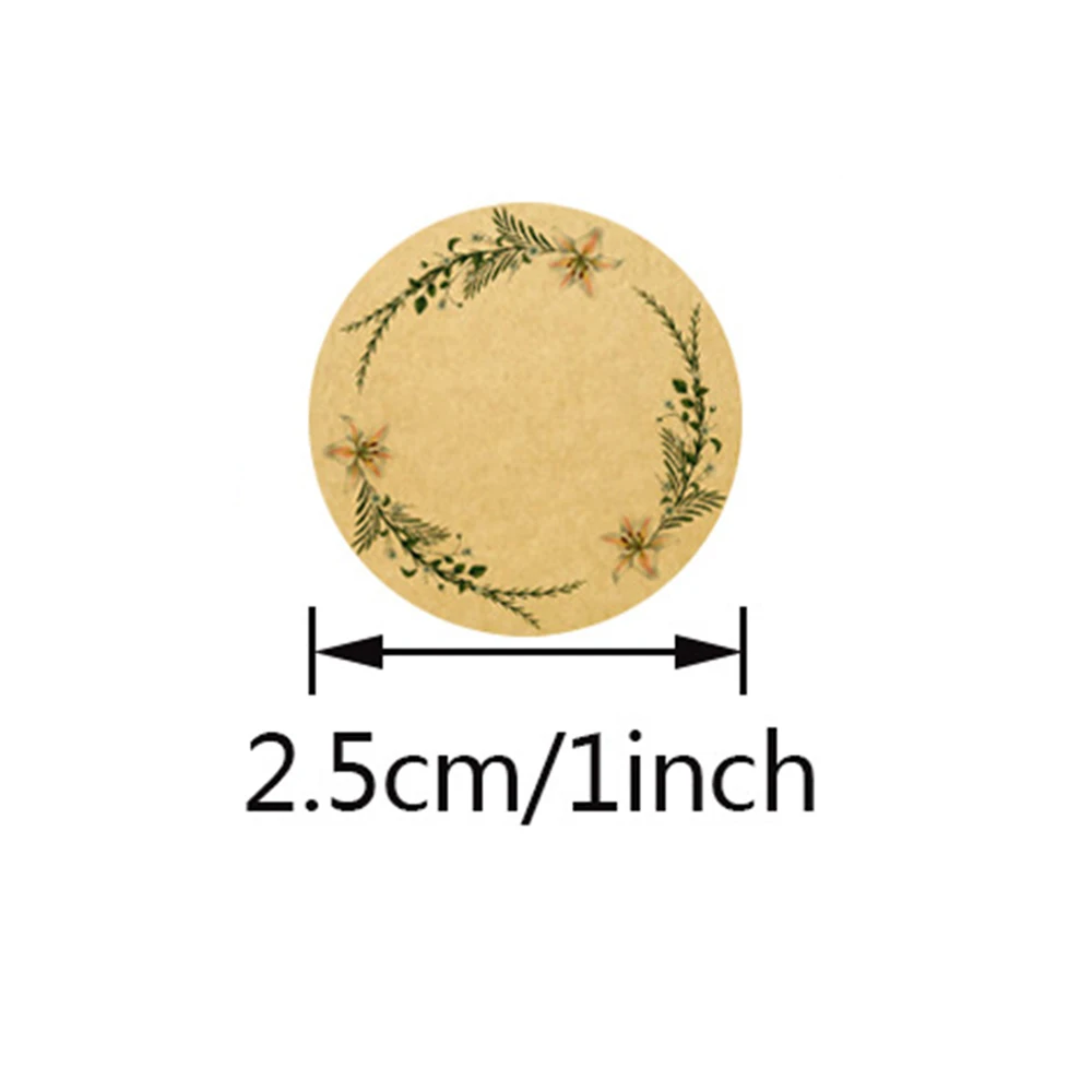 100-500pcs Kraft Paper Flowers Writable Labels For Gift Card Package Party Wrapping Baking Small Business Stationery Stickers