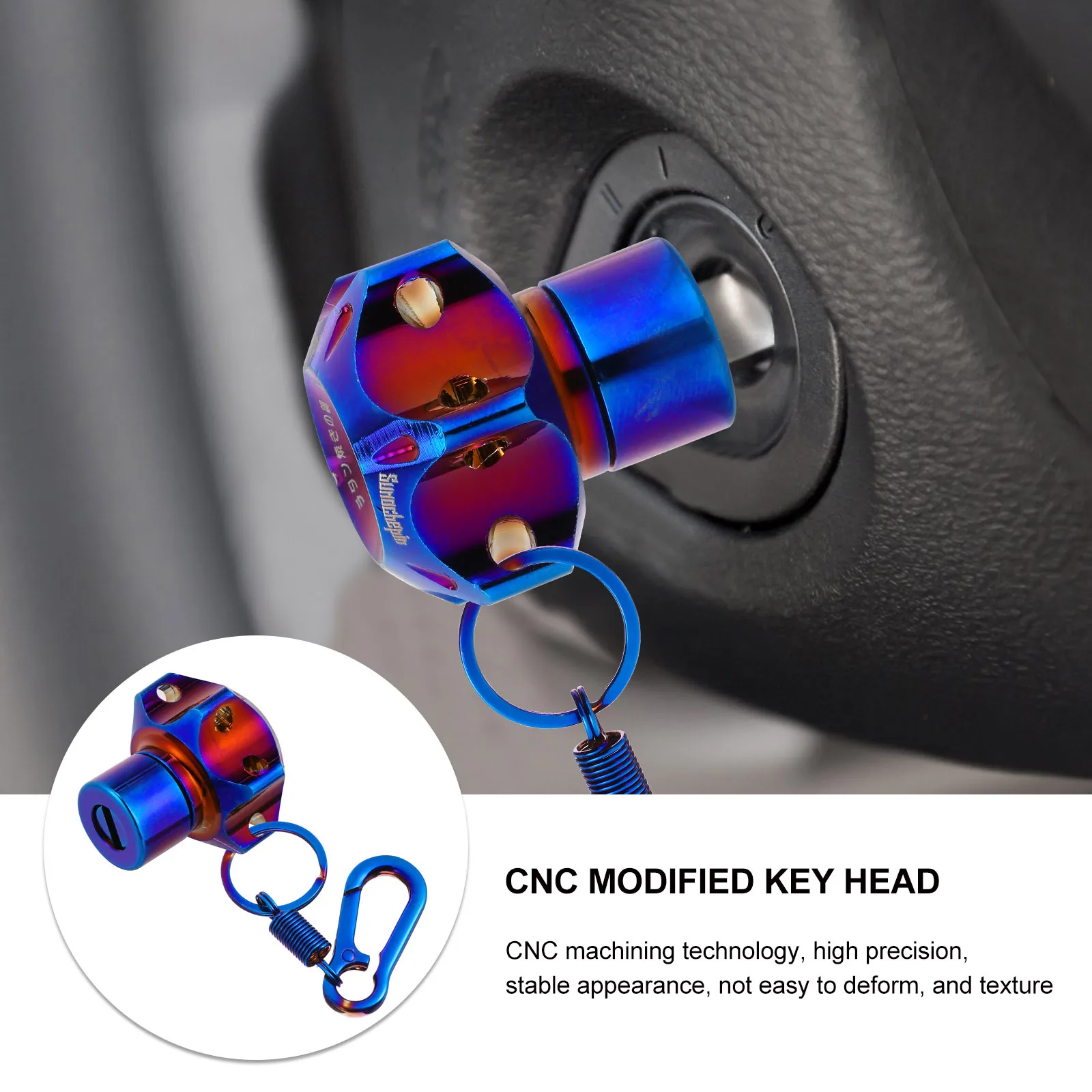 

Motorcycle Cover Modified Burnt Hexagon Tip Aluminum Motor Universal Cnc Key Bit Key Retrofit Accessories