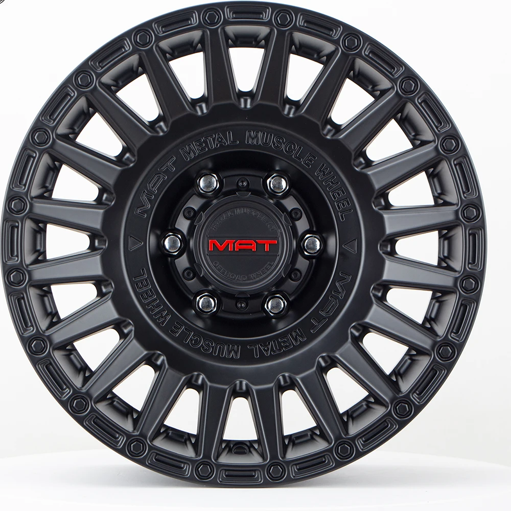 Lantsun M109 Aluminum Alloy Matte Black color 17inch wheel hub for off road wheel boss