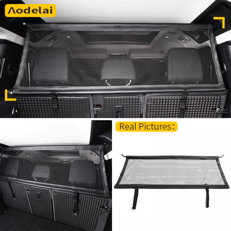 

For Land Rover Defender 110 2020-2025 Car Isolation Pet Barrier Mesh Rear Luggage Safety Pet Protection Meshunk Net