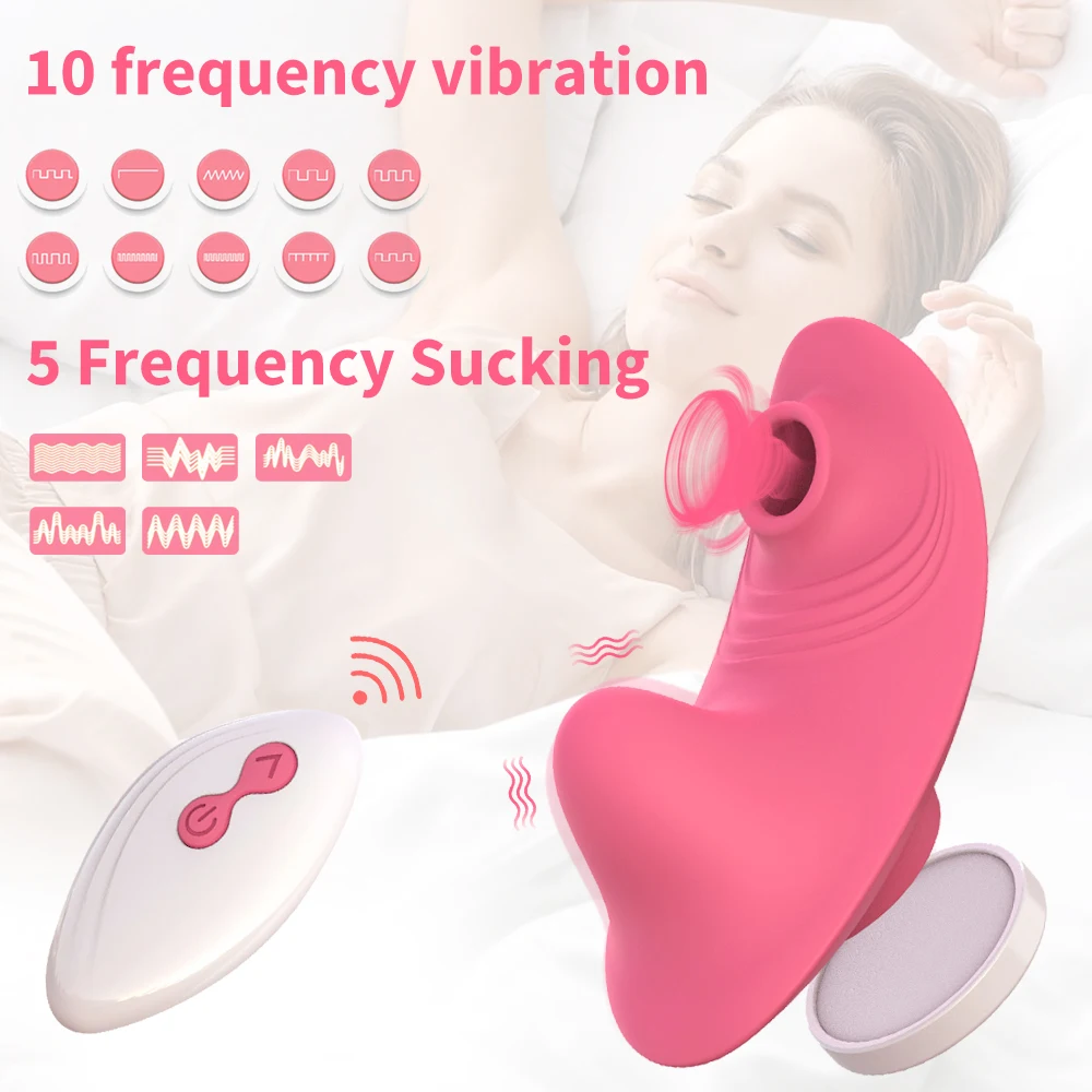 LICKLIP Remote Control Sucking Vibrator for Panties with Magnetic Clip Mini Clitoris Sucker Stimulator Adults Sex Toys for Women