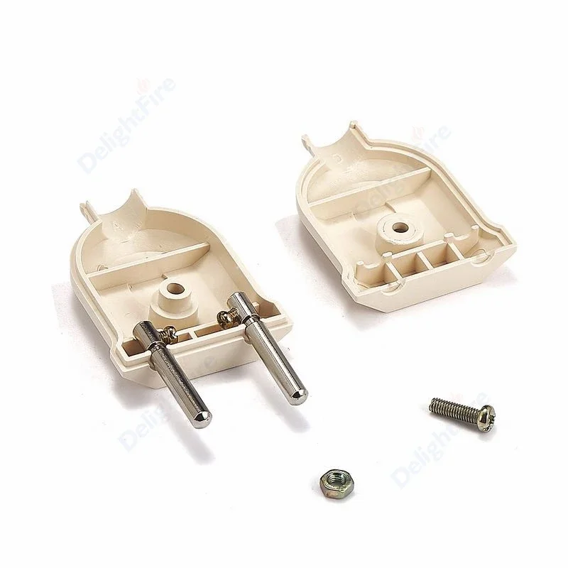 EU Plug Adapter 2 Pin AC Electric Power Male Female Replacement Rewireable Socket Outlet Wire Plug Extension Cord Connector