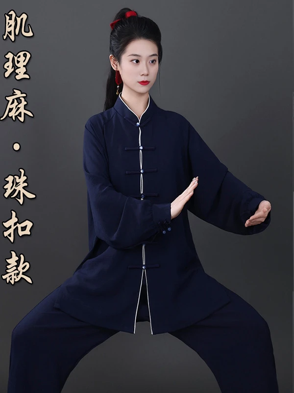 

Tai Ji Suit Women's Exercise Clothing Men's Performance Wear Eight-Section Brocade Chinese Style Martial Arts Cotton Linen plus