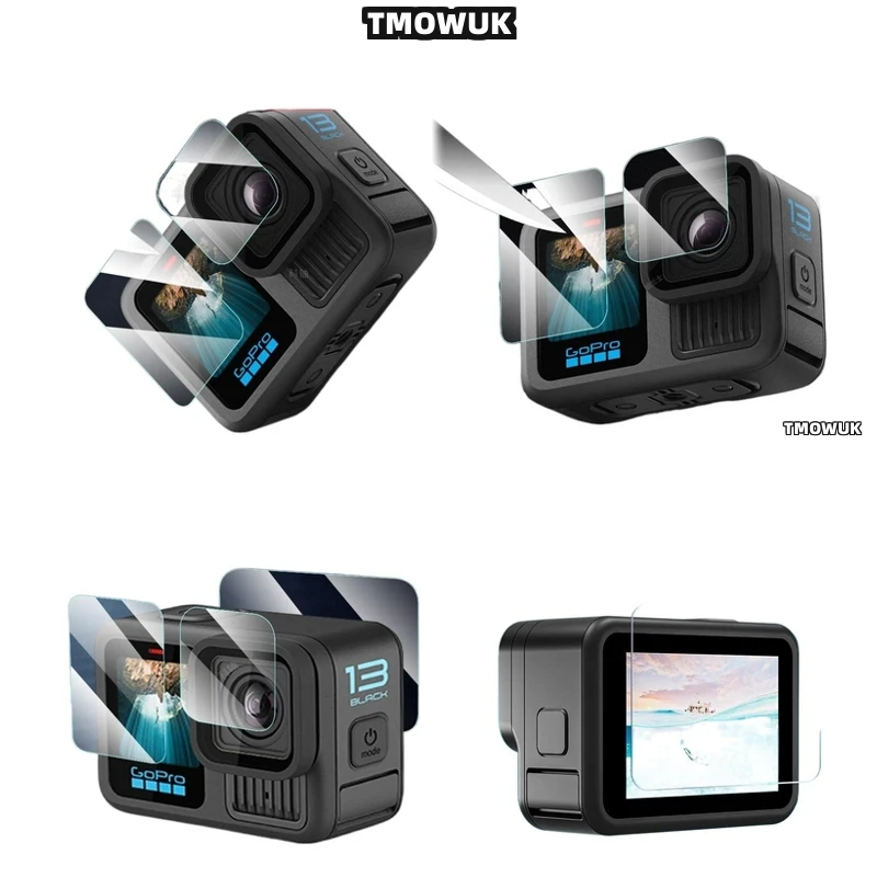 

For GoPro Hero 13 Premium 9H HD Tempered Glass Protector Screen & Lens Dual Protection Anti-Scratch, Shatterproof Full E